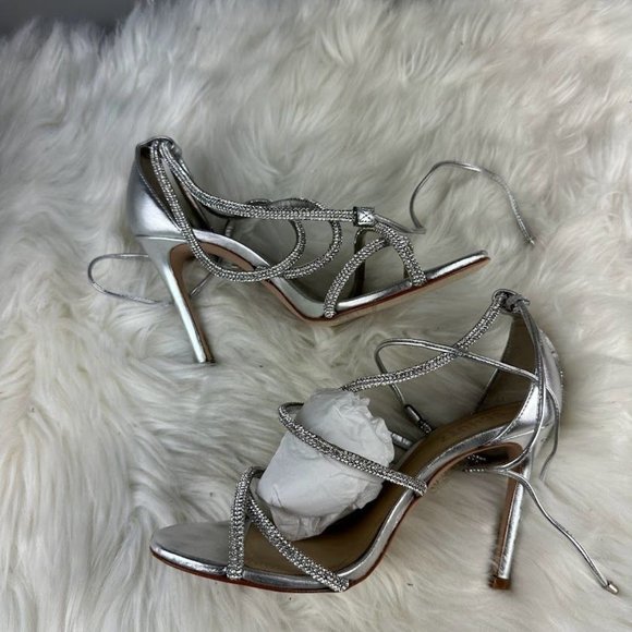 Schutz Carley Sandal in Prata & Cristal - Picture 6 of 8